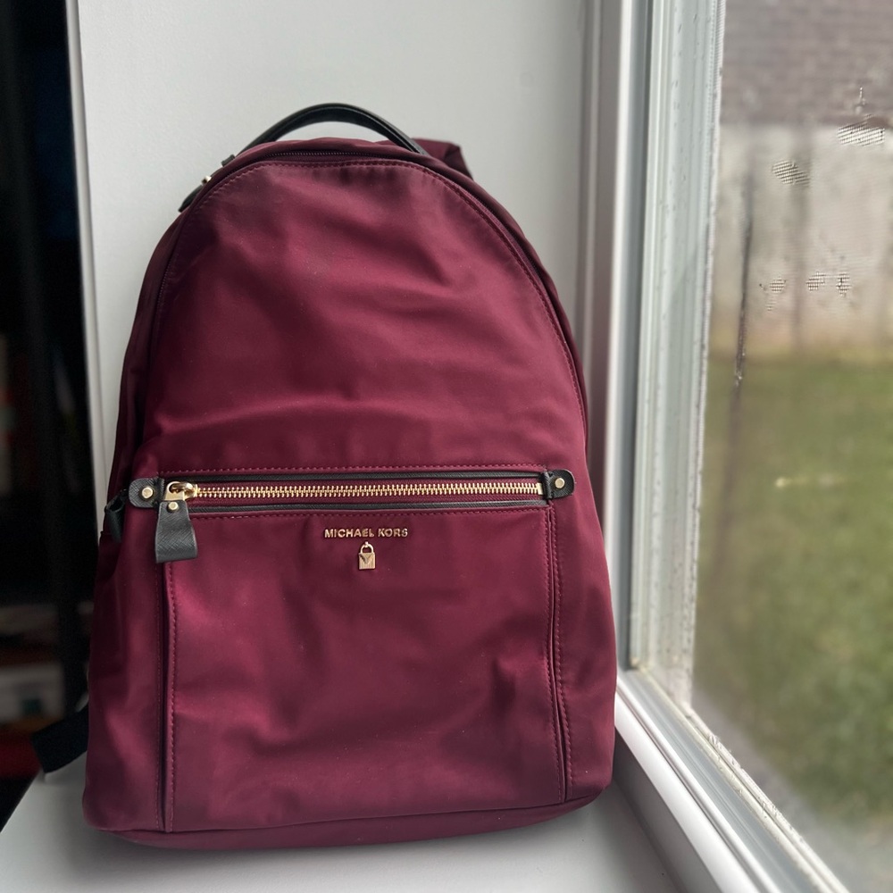 Michael Kors Wine Red Backpack